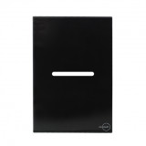 Placa p/ 1 Interruptor Horizontal 4x2 - Novara Glass Preto Brilhante 